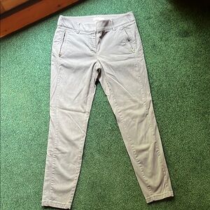 LOFT Gray Pants with Zipper Details